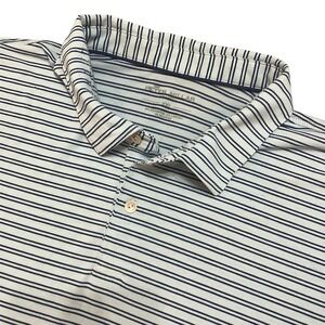 Peter Millar Seaside Men's 2XL Active Striped Golf Polo Performance Shirt
